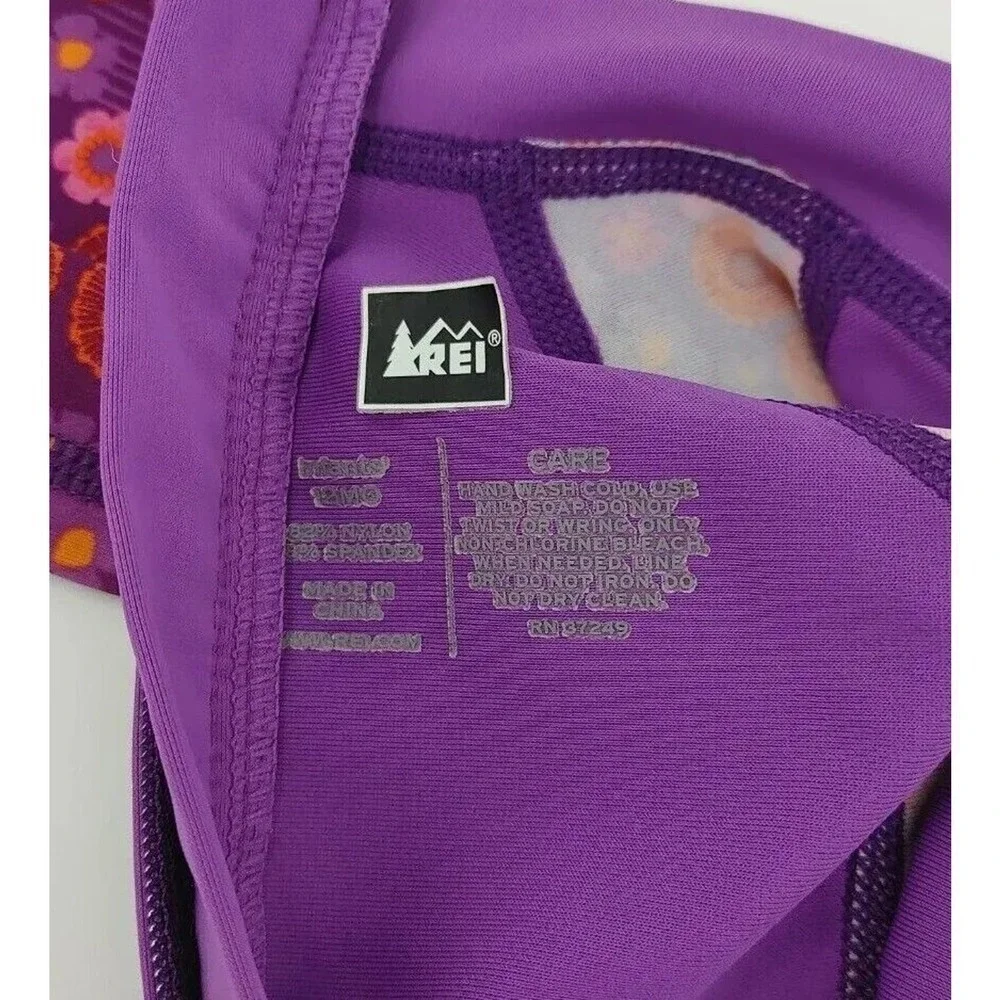 Rei Rashguard Suit Baby Girl 12 Months Infants Purple Sea-Floral Print One Piece